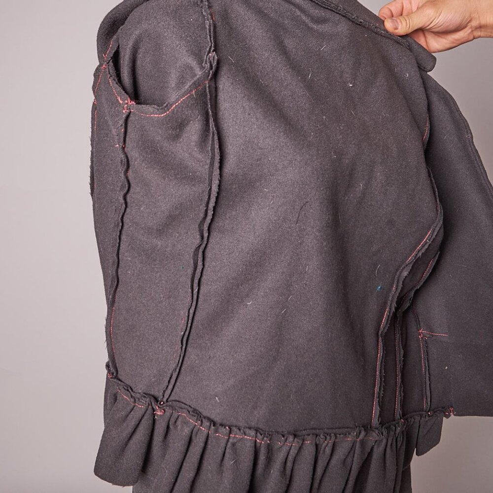 Vintage Y2K Dark Gray With Bright Shiny Trimmings Blazer Jacket